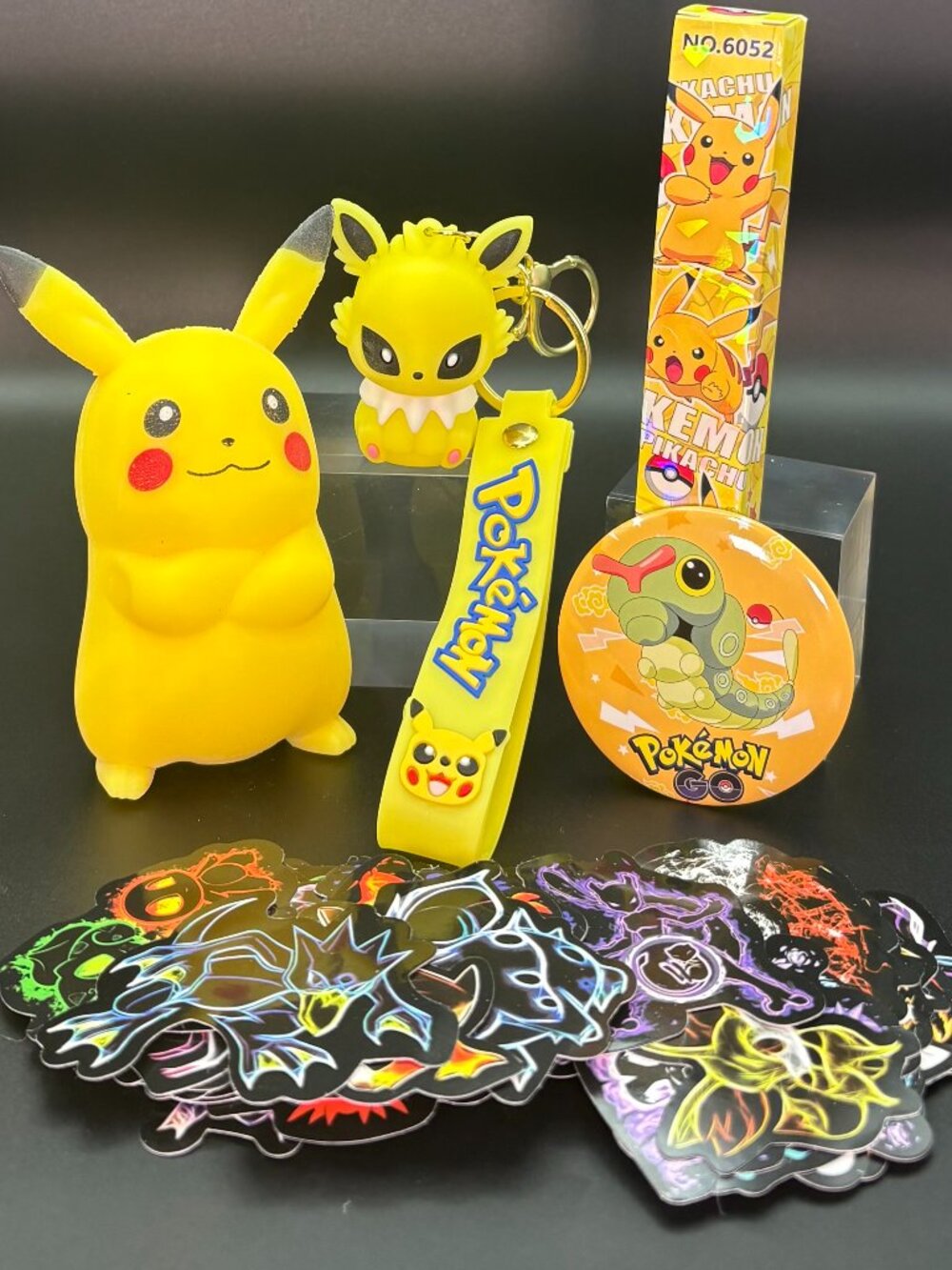 Pokémon Pikachu Gift Bundle 60 Stickers Squishy Blind Box Pen